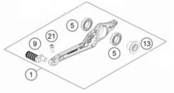KTM Voetrempedaal Opstapplaat 61713051000C1
