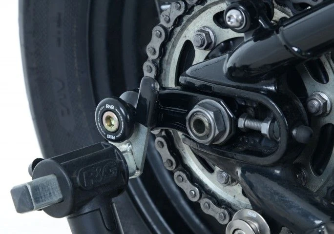 R&G CR0067BK Cotton Reels Bobbins Offset Zwart Triumph BONNEVILLE BOBBER 17- / STREET CUP 17-