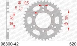 AFAM Tandwiel Achterzijde Staal 42T - 520
