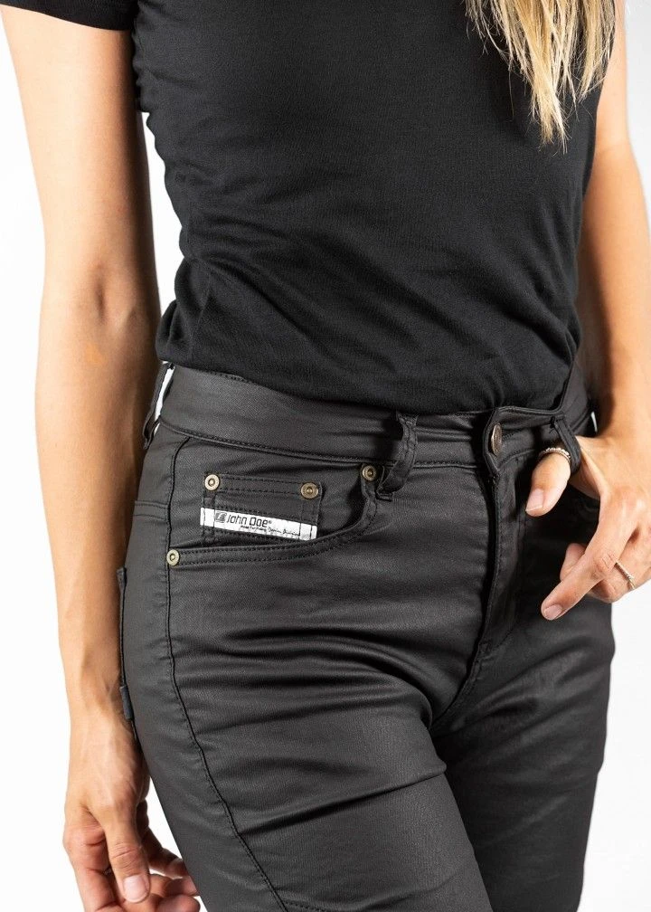 John Doe Betty Biker Jeggings Zwart Motorbroek - Afbeelding 5