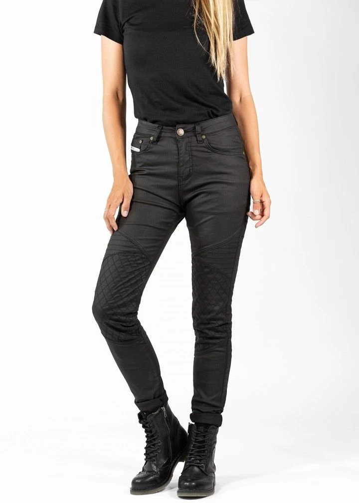 John Doe Betty Biker Jeggings Zwart Motorbroek - Afbeelding 7